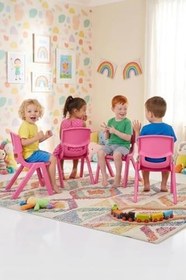 Resim Fiore 4'Lü Set Büyük Şirin Çocuk Sandalyesi Pembe 