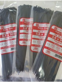 Resim Pemsan 3.6X300 Plastik Cırt Kelepçe Kablo Bağı Siyah 100'Lu Paket 