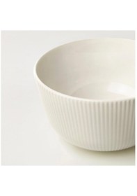 Resim 6 Parça Ofantlıgt Kase Takımı Meridyendukkan Beyaz Renk Modern Klasik 13 Cm Feldispat Porselen 