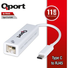 Resim Qport Q-Tr45 Type-C To Rj45(Gigabit)Network Dönüştürücü 