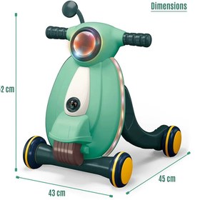 Resim Yeşil Işıklı ve Müzikli Multifonksiyonel Bebek Yürüteci 