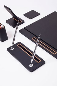 Resim Pera Deri Sümen Takımı 6 Parça Kapaklı Model 