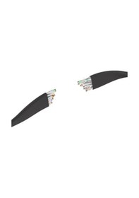 Resim Irenıs 10 Metre Gri Cat7 Kablo Yassı Ftp Ethernet Network Lan Ağ Kablosu 