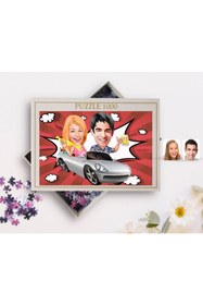 Resim Bk Gift Kişiye Özel Sevgililer Karikatürlü 1000 Parça Profesyonel Puzzle-53 