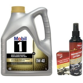Resim Mobil 1 FS 0W-40 Tam Sentetik Motor Yağı 4 L + Gojo Temizlik Süngeri + Gojo Torpido Sütü 200 ML 