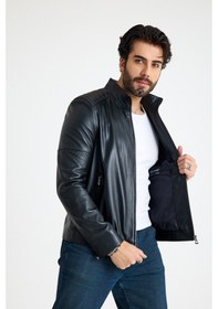Resim Franko Armondi Fit Kısa Erkek Deri Ceket E1-k-740 Siyah 