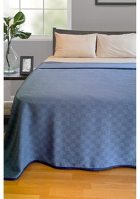 Resim Alla Turca Çift Kişilik Doğal Pamuk Pike İndigo 