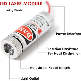 Resim Genel Markalar Çizgi Lazer Modül Kırmızı 650nm 3-5v 5mw 650nm Pointer Lens Ile Odak Ayarlı 12mm Çap 
