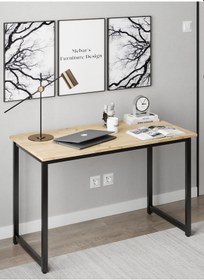 Resim Narin Çalışma Masası Ofis Masası Bilgisayar Masası 120x60cm- Meşe Meşe 