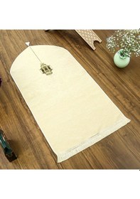 Resim Mahya Lüks Astarlı Biyeli Şönil Seccade Krem 66x125cm 565 Gr 