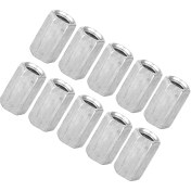 Resim Tenfowee 10 Adet M8 40 Çinko Kaplı Karbon Çelik Uzunluğunda Altıgen Somun, İmalat Ve İnşaat İçin Bağlama Aparatı, Yüksek Dayanıklı Ve Korozyona Dayanıklı 