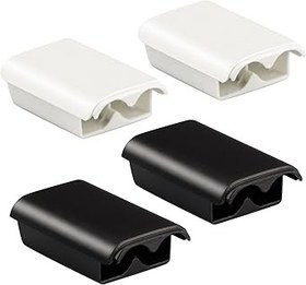 Resim Xahpower Xbox 360 için Pil Paketi Kapağı, Yedek Pil Paketi Kapağı Onarım Parçası Xbox 360 Kablosuz Kumanda ile Uyumlu (4'lü Paket, Siyah, Beyaz) 