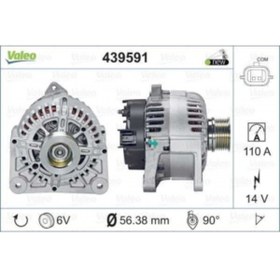 Resim Valeo ALTERNATOR 12V 110A MEGANE II 1,4 / 1,6 03> (TG11C060) TEK FIS - 439591 