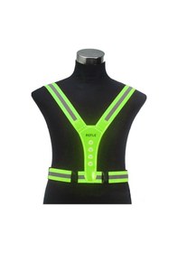 Resim Geekyou Esnek Askılı 4 Led Işıklı Yansıtıcı Yelek - Spor Ve Outdoor Aktivitelere Güvenlik Sağlar - Sarı Çok Renkli 