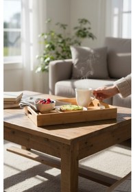 Resim Bambu Tepsi Büyük Boy Premium 40x30 Cm Tps4030 Kahverengi 