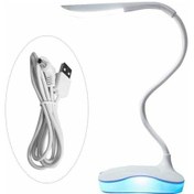 Resim Dört Yapraklı Yonca Led Masa Lambası, Öğrenciler İçin Göz Dostu Masa Lambası, Yurt İçin Çift Fonksiyonlu, Mavi Işıklı Usb Şarj Edilebilir Lamba 