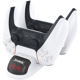 Resim Sony PS5 Dobe Dual Dock Gamepad Göstergeli Şarj Standı 