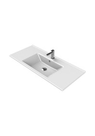 Resim Turkuaz Seramik Cerastyle Arte 85x45 CM Etajerli Lavabo Dolap Hariç 