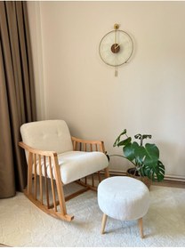 Resim ÖZKISMET Bukle Sallanan Berjer Koltuk Puf Ve Yastık Hediyeli 24 Farklı Renk Seçeneği 