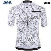 Resim Beyaz Kemaloce Bisiklet Forması Nefes Erkek Ve Kadın Kısa Kollu Yaz Beyaz Ve Siyah Çevre Dostu Hızlı Kuru Yol Bisikleti Giyim Siyah 