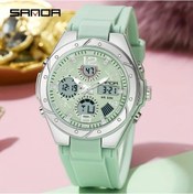 Resim Sunshine022 Çift Tarzı Yeşil Sanda Spor Elektronik Saati Çift Ekran Işık Zamanlayıcı Hediye Diğer 