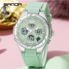 Resim Sunshine022 Çift Tarzı Yeşil Sanda Spor Elektronik Saati Çift Ekran Işık Zamanlayıcı Hediye Diğer 