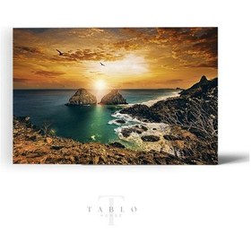 Resim Güneş Doğarken Ahşap Tablo 4mm 