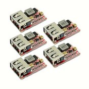 Resim 5 adet 6-24V 12V/24V'den 5V 3A CAR USB Şarj Modülü DC Buck Step Down Dönüştürücü 12v 5v Güç Kaynağı Modülü 