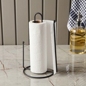 Resim Tezgah Üstü Kağıt Havlu Tutucu - Siyah - 15,5X13,5X27,5 cm 