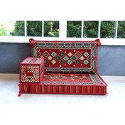 Resim BAKIRÖZÜ HOME Şark Köşesi Takımı , 95 Cm Yer Minderi Takımı (sünger Dahil) Şili Modeli (3 Parça) 