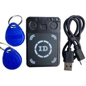 Resim Mini 125 Khz Rfıd Programcı Teksir Fotokopi Yazar Okuyucu Yazar Kımlık Kartı Cloner ve Yeniden Yazılabilir Anahtar 