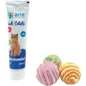 Resim Ans Multivitaminli Kedi Ödülü 100 G + 3'lü Top Oyuncak 