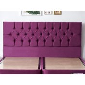 Resim Niron Purple Başlık Çift Kişilik Yatak Başlığı - 140 cm Mor Kumaş Başlık - Baza ve Karyola Başlığı 