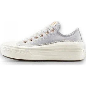 Resim Converse A15494c Chuck Taylor All Star Move Platform Frills Sneakers Açık Gri Kadın Spor A Açık Gri 