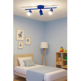 Resim Feyza Design Modern Mavi 3'lü Spot Ledli Sıralı Avize, Salon, Mutfak ve Banyo Için 