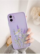Resim mooodcase Iphone 11 Uyumlu Kamera Lens Korumalı Lavender Desenli Lüx Lila Telefon Kılıfı 