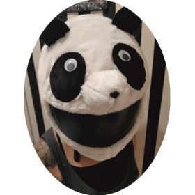 Resim Kaskmania Peluş Kask Kılıfı Panda 