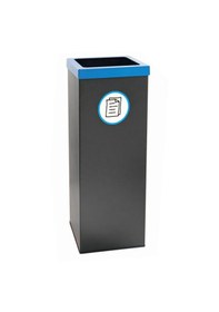 Resim Metal Geri Dönüşüm Sıfır Atık Kutusu 25x25x70 Kağıt 