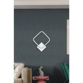 Resim Kira Aplik Modern Tasarım Beyaz Renk Gün Işığı Ledli Banyo - Mutfak - Salon LED Duvar Aplik 