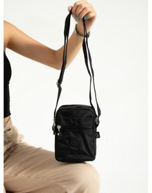 Resim Nemo Bags Siyah Unisex Telefonluk, Cüzdan, Kartlık, Çapraz Askılı Omuz Çantası, 18x13cm Siyah 