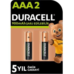 Resim Şarj Edilebilir AAA Pil (2'li Paket), 900 mAh NiMH, önceden şarj edilmiş, 1 Numaralı En Uzun Ömürlü Şarj Edilebilir pilimiz 