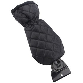 Resim Sıcak Tutan Dikişli Eldiven İle Genişletilebilir Arabalar İçin Buz Kazıcı Araç Siyah/kırmızı 