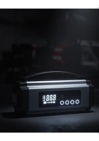 Resim Dijital Göstergeli Akü Takviye Cihazı Lastik Şişirme Powerbank Ve Led Işık Özellikli 