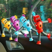 Resim 1 Adet Dönüştürülebilir Robot Vantuzlu Oyuncak - Rahatlatıcı & Eğitici Eğlence, Renkli Karikatür Tasarım, Mükemmel Noel Hediyesi 