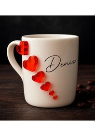 Resim Bk Gift Kişiye Özel İsimli Kabartmalı Kalpli Tasarım Türk Kahvesi Fincanı-1, Eşe Hediye, Sevgiliye Hediye, Ev Hediyesi Kobitmeyencom35599 Bk Gift 