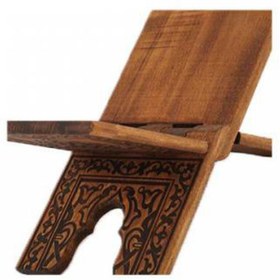 Resim CAMİMARKET Ahşap Rahle Selçuklu Yakma Desenli - Mini - 35cm 