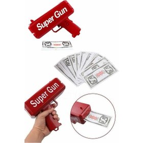 Resim Drnds Para Dolar Atma Makinası Super Money Gun Para Saçma Fırlatma Tabancası 