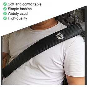Resim Sones Kamyonlar İçin 50 Cm Karbon Fiber Araba Deri Emniyet Kemeri Kapağı Omuz Pedleri 