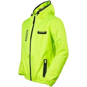 Resim MOTOANL Motosiklet Korumalı Yağmurluk Yırtılmaz Poliamid Membran Kumaş Stopwater Corta Vento Yağmurluk Neon 