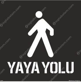 Resim Yaya Yolu Boyama Şablonu 